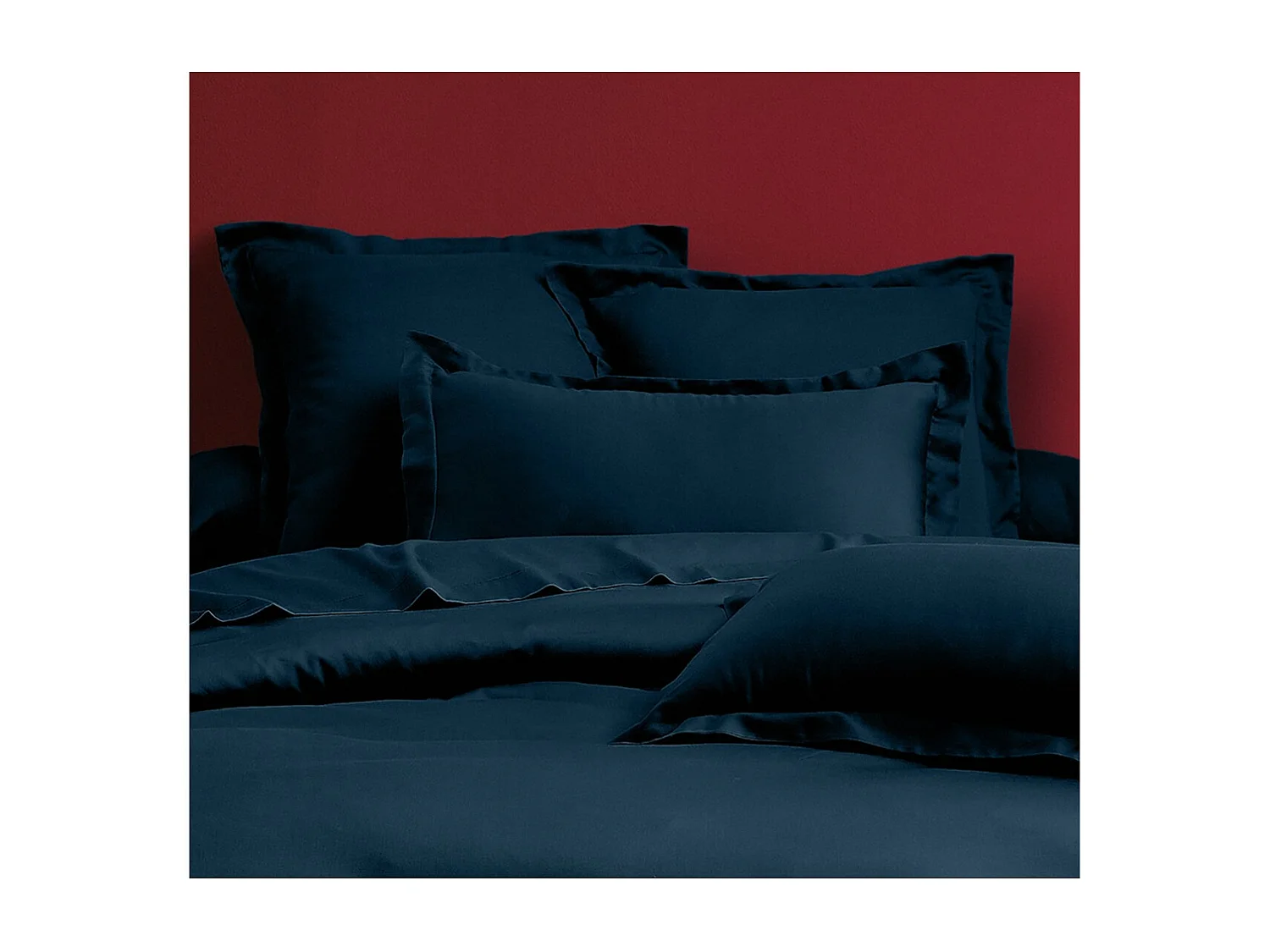 Housse de couette + taies oreiller 2 personnes  240x220 cm  satin de coton