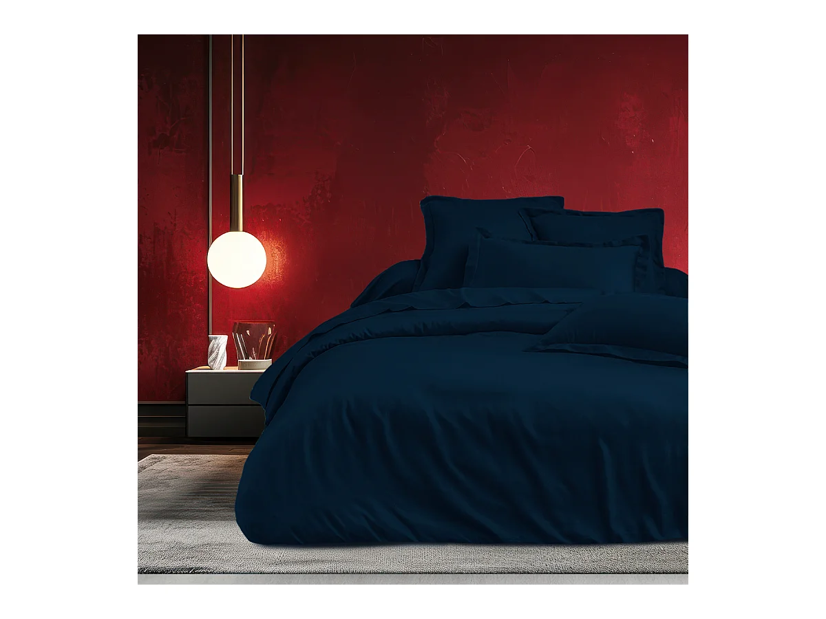 Housse de couette + taies oreiller 2 personnes  240x220 cm  satin de coton