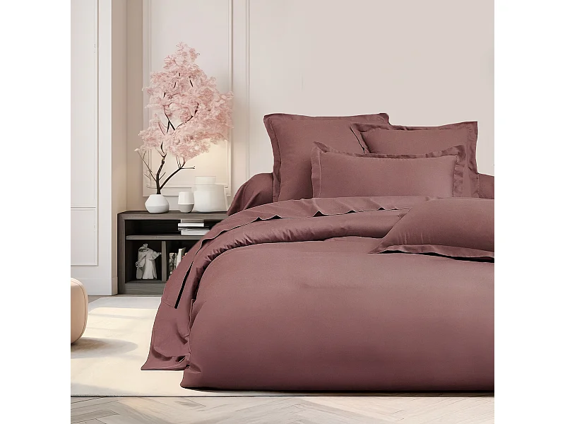 Set letto singolo 140x200 cm+ 2 federe 63x63 cm in raso di cotone