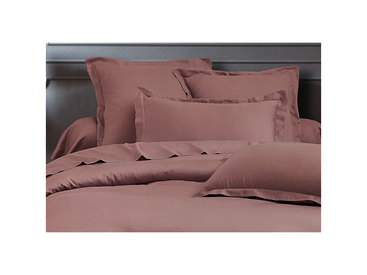 Housse de couette + taies oreiller 1 personne 140x200 cm  satin de coton