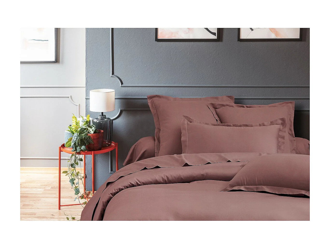 Set letto matrimoniale 260x240 cm+2 federe 63x63 cm in raso di cotone