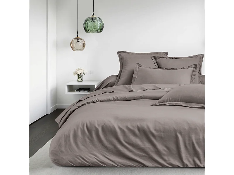 Set letto matrimoniale 260x240 cm+2 federe 63x63 cm in raso di cotone