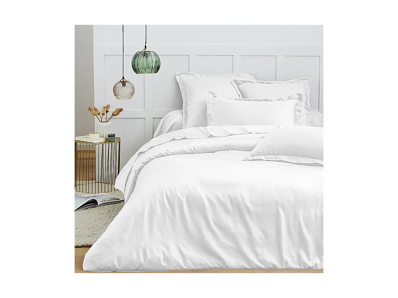 Set letto matrimoniale 200x200 cm+2 federe 63x63 cm in raso di cotone