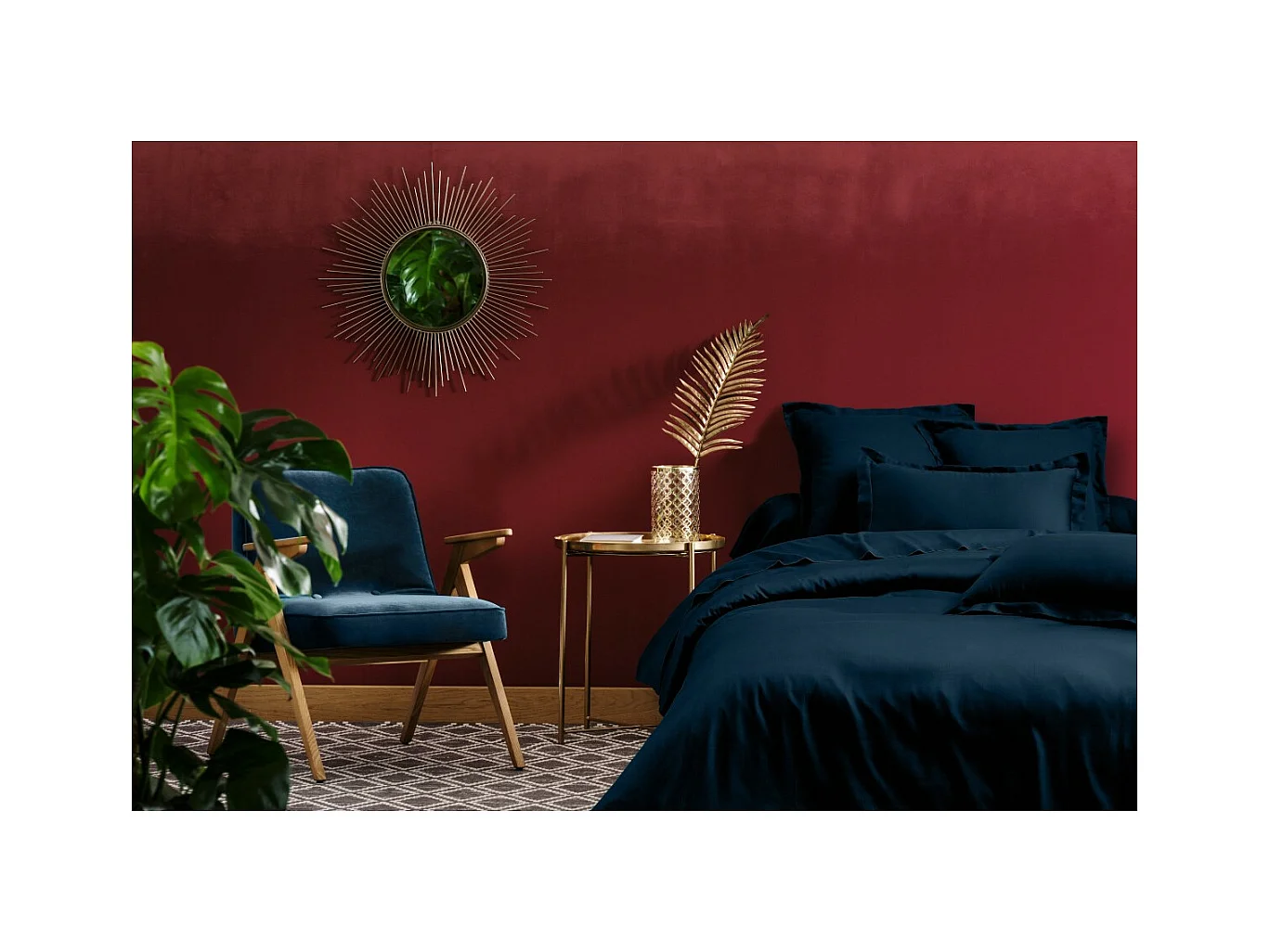 Housse de couette + taies oreiller 2 personnes  200x200 cm  satin de coton