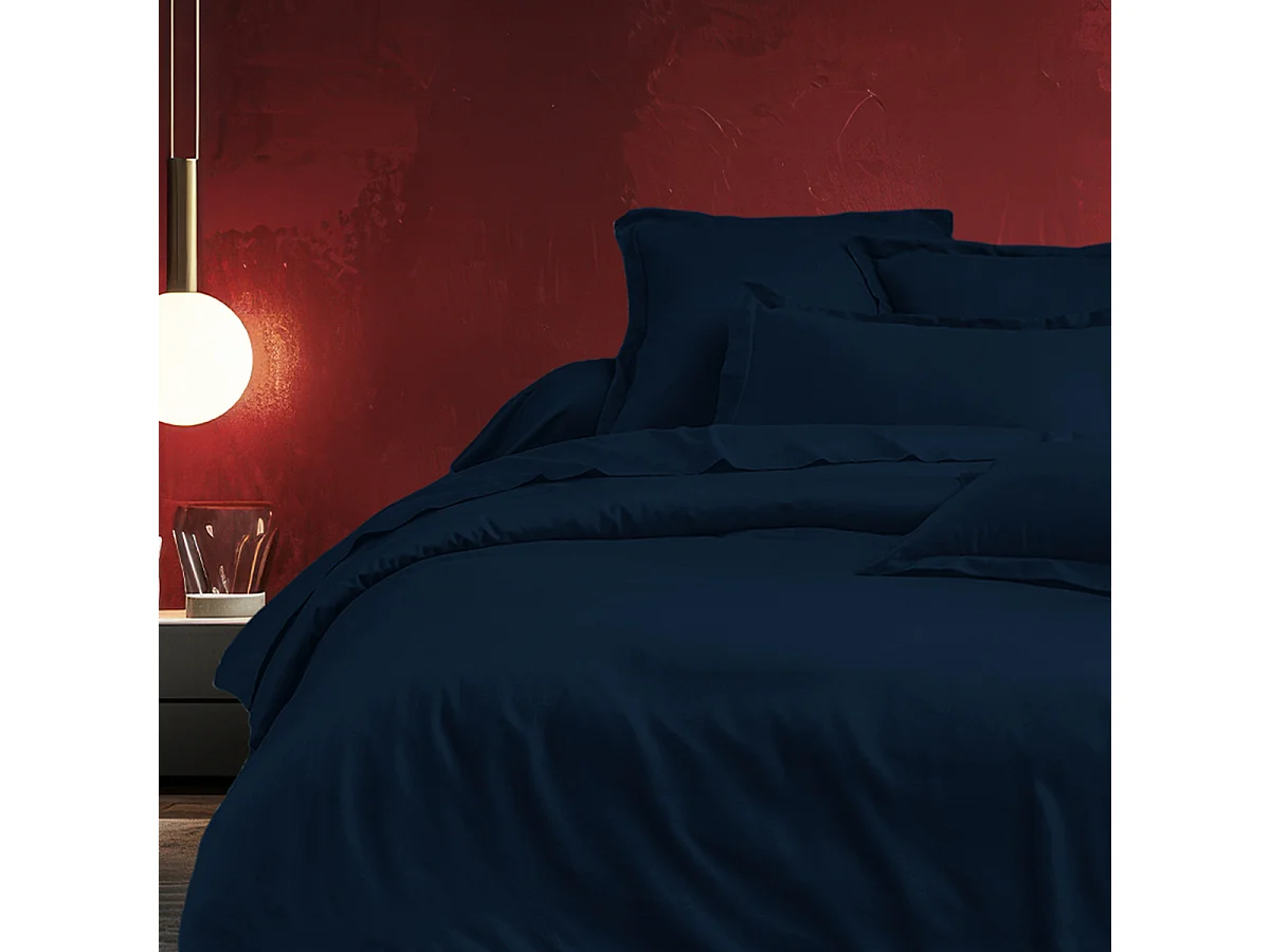 Housse de couette + taies oreiller 2 personnes  200x200 cm  satin de coton