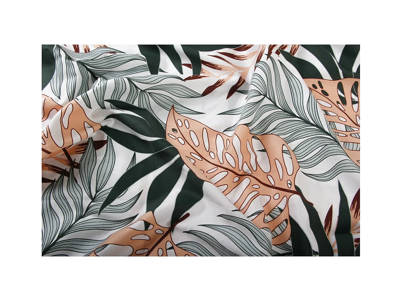 Sábana bajera satén de algodón "Tropical"