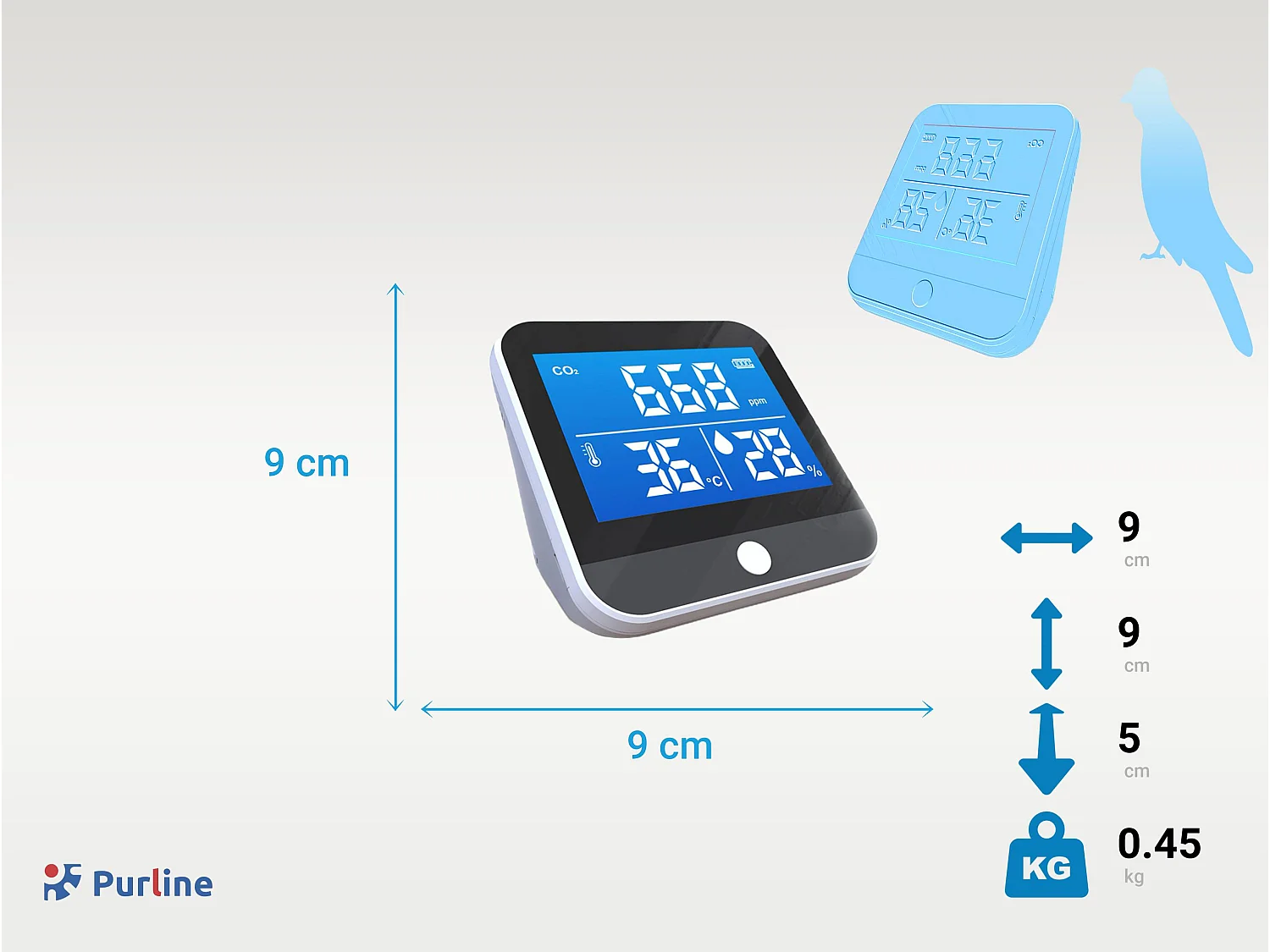 Station météo sans fil avec détecteur de CO2
