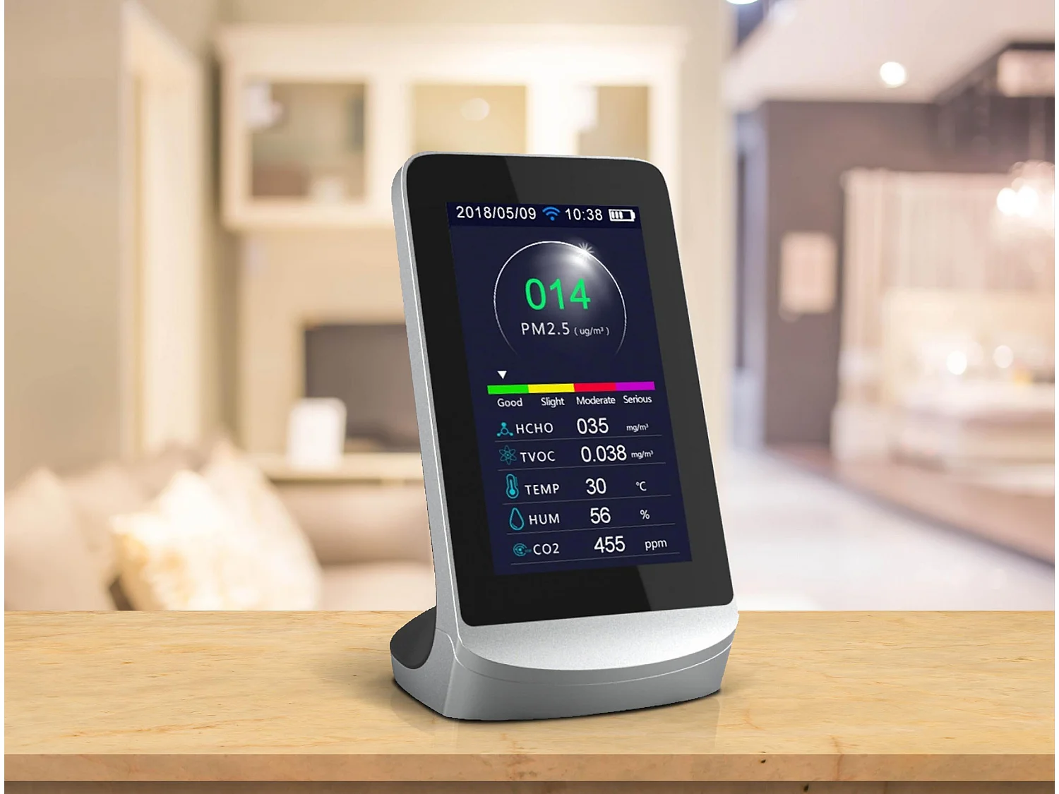 Station météo avec capteur PM2 et PM1.0 WIFI et 8 fonctions