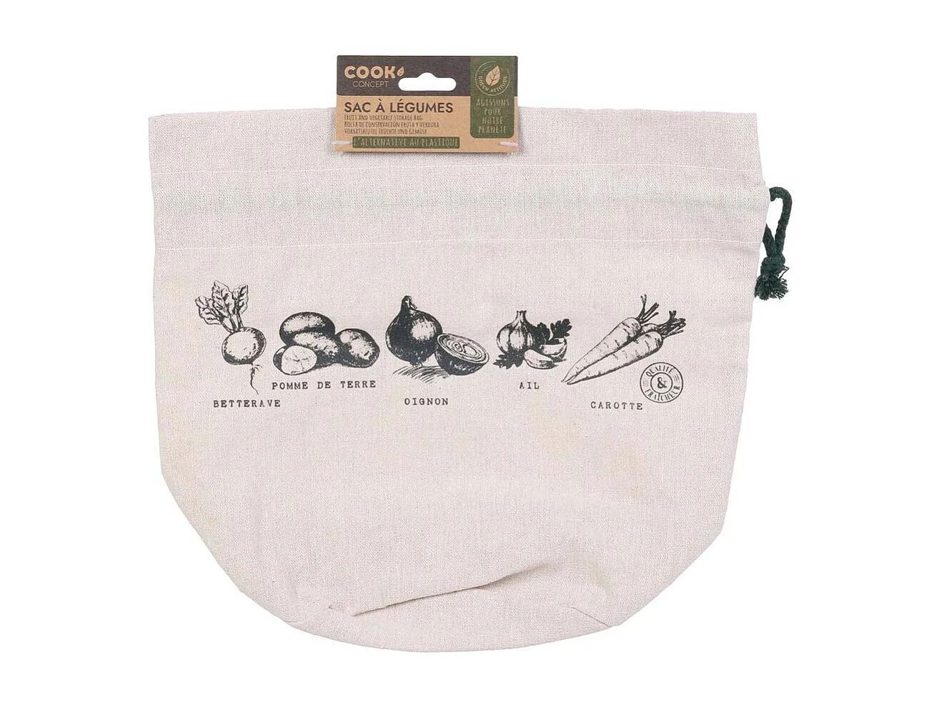 Sac à légumes réutilisable Eco concept (Lot de 3)