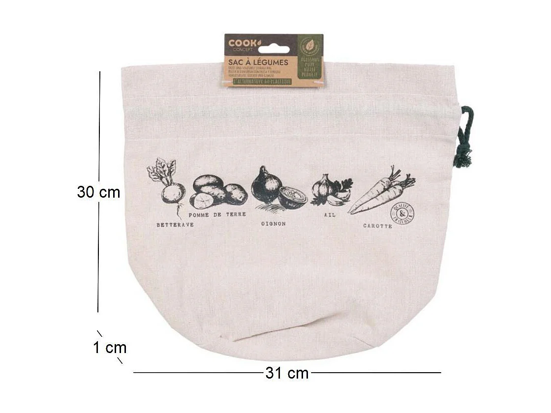 Sac à légumes réutilisable Eco concept (Lot de 3)