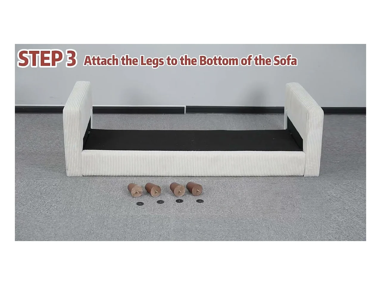 Canapé en Velours Côtelé 2 Places,Grand Canapé Droit Rembourré Moderne avec Sièges extra profonds de 56cm - 2 Coussins - 178x76x89cm - Gris