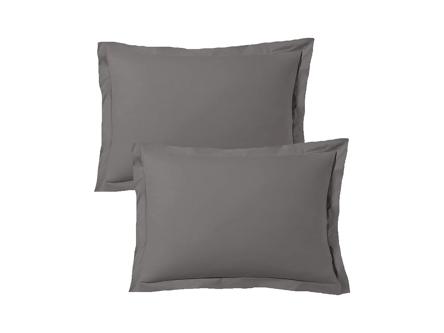 Lot de 2 taies d'oreiller 50x70 cm satin de coton