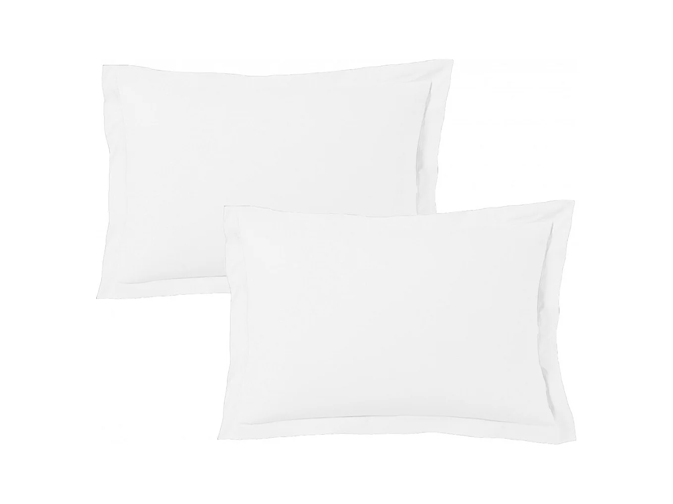 Lot de 2 taies d'oreiller 50x70 cm satin de coton