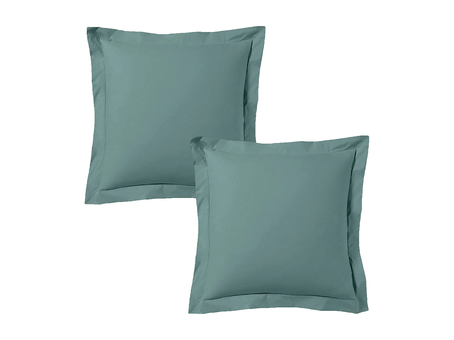 Juego de 2 fundas de almohada satén de algodón celadón