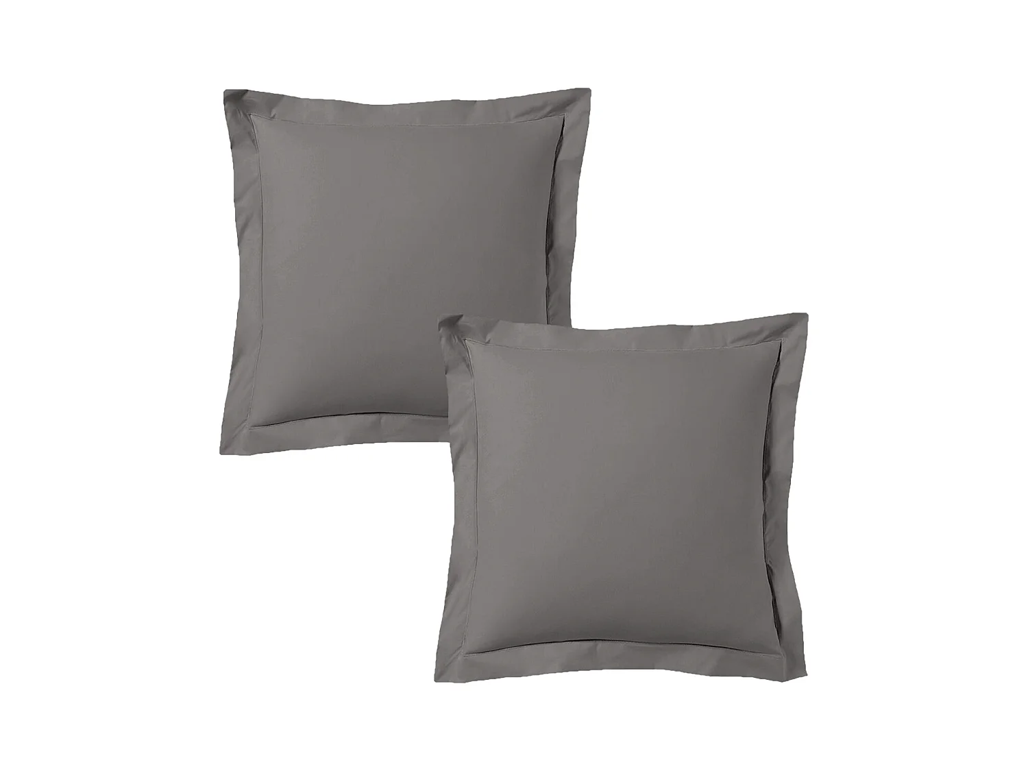 Lot de 2 taies d'oreiller 63x63 cm satin de coton