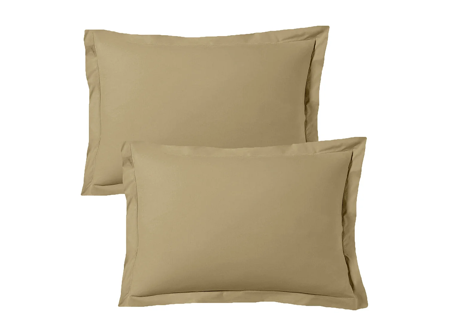 Lot de 2 taies d'oreiller 50x70 cm satin de coton