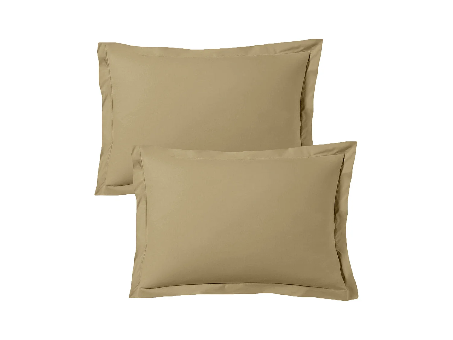 Lot de 2 taies d'oreiller 50x70 cm satin de coton