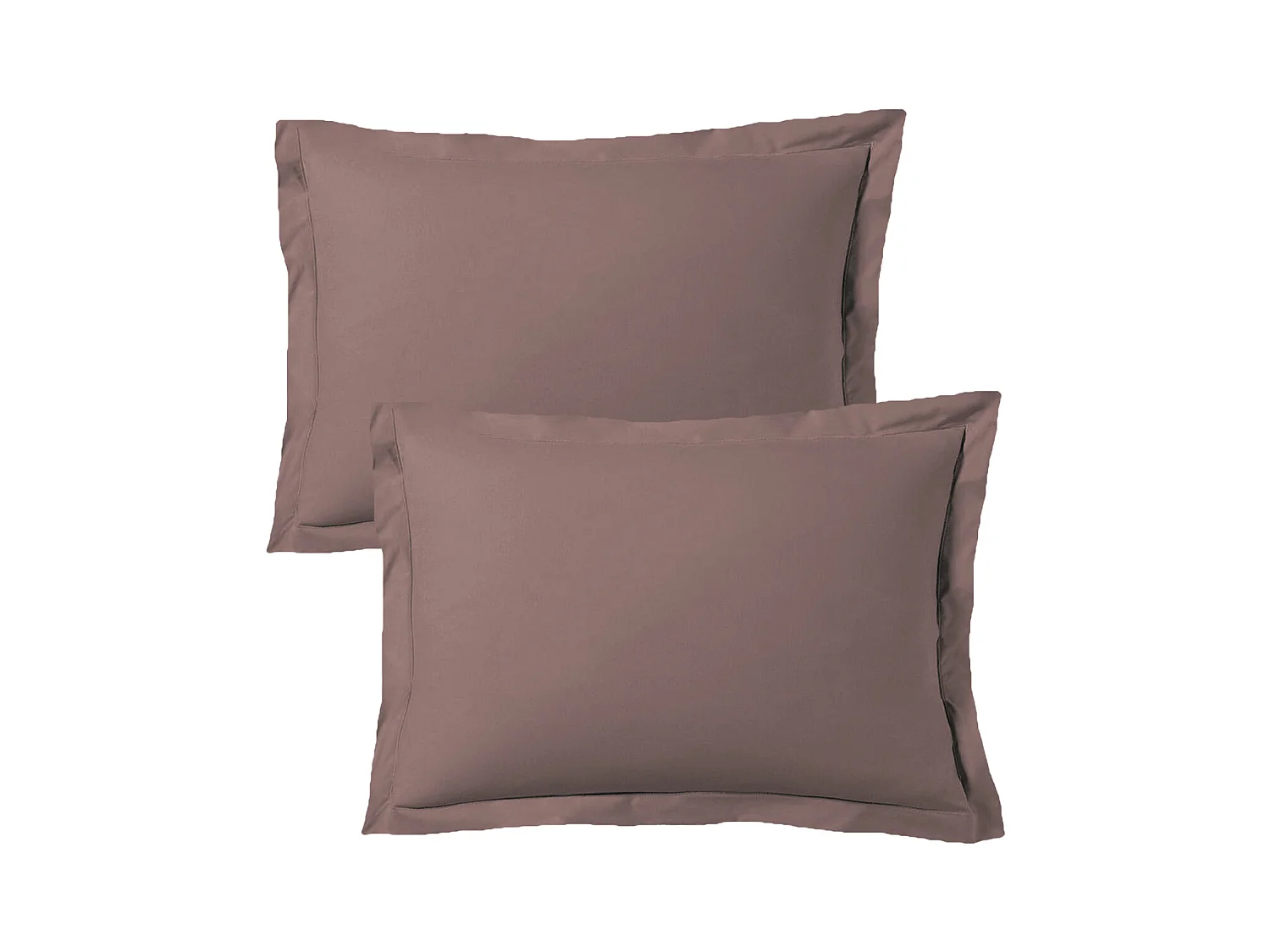 Lot de 2 taies d'oreiller 50x70 cm satin de coton