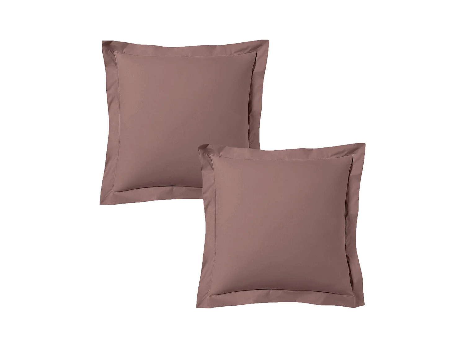 Lot de 2 taies d'oreiller 63x63 cm satin de coton