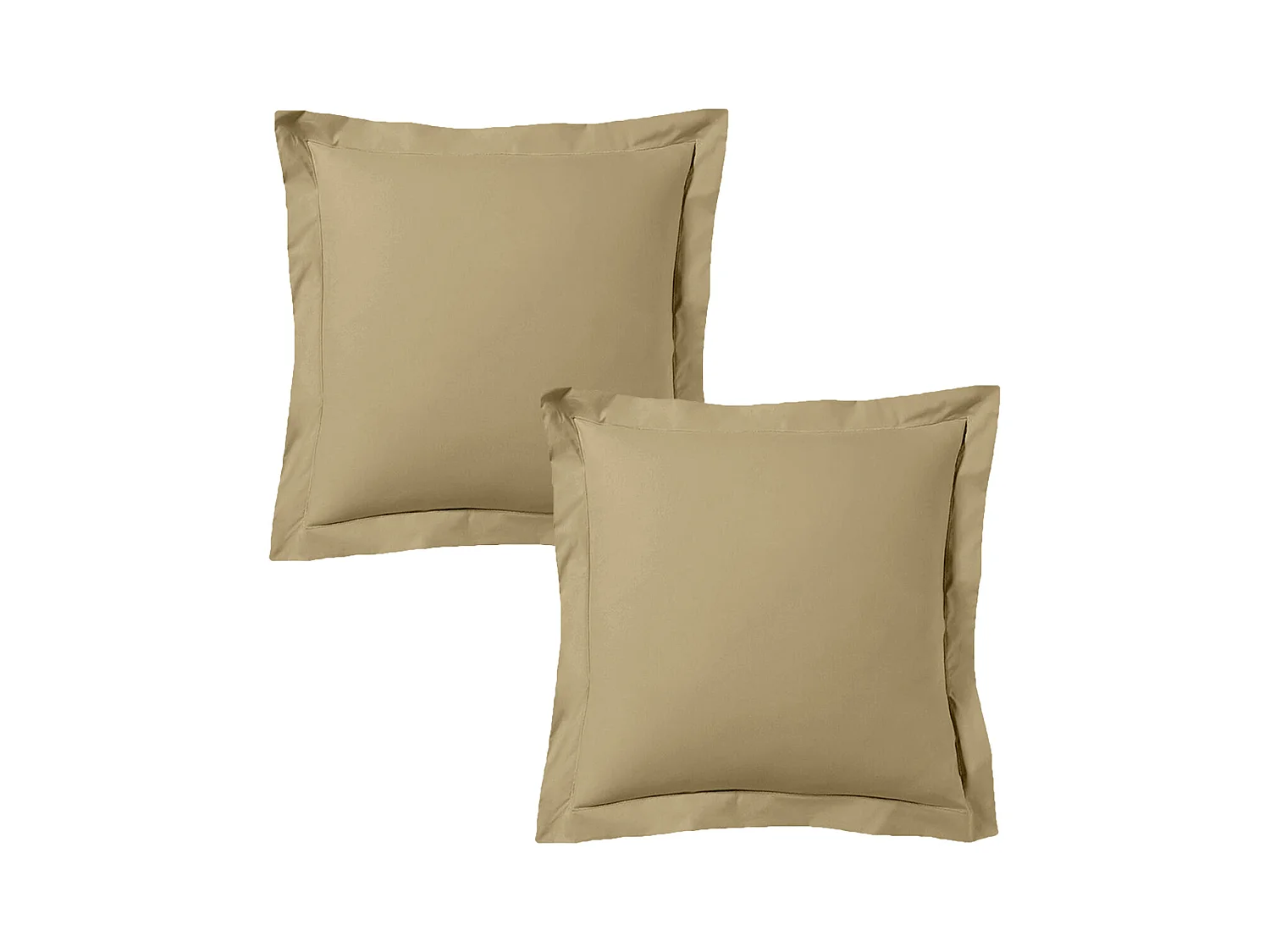 Lot de 2 taies d'oreiller 63x63 cm satin de coton
