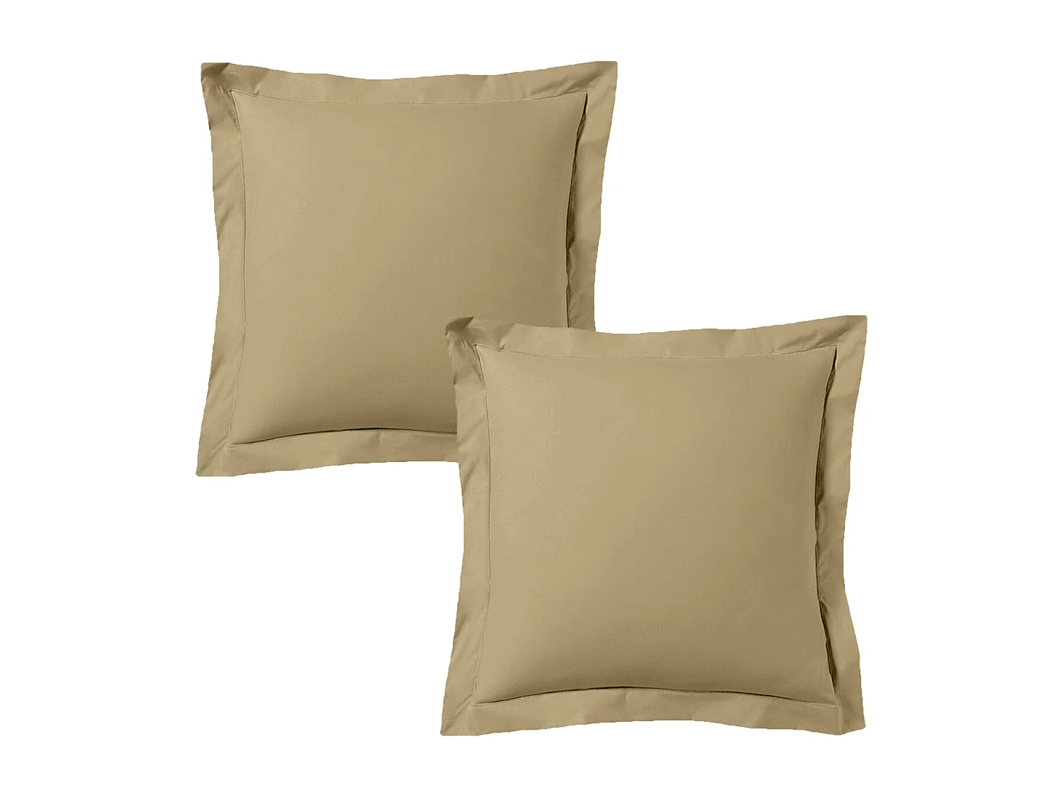 Lot de 2 taies d'oreiller 63x63 cm satin de coton