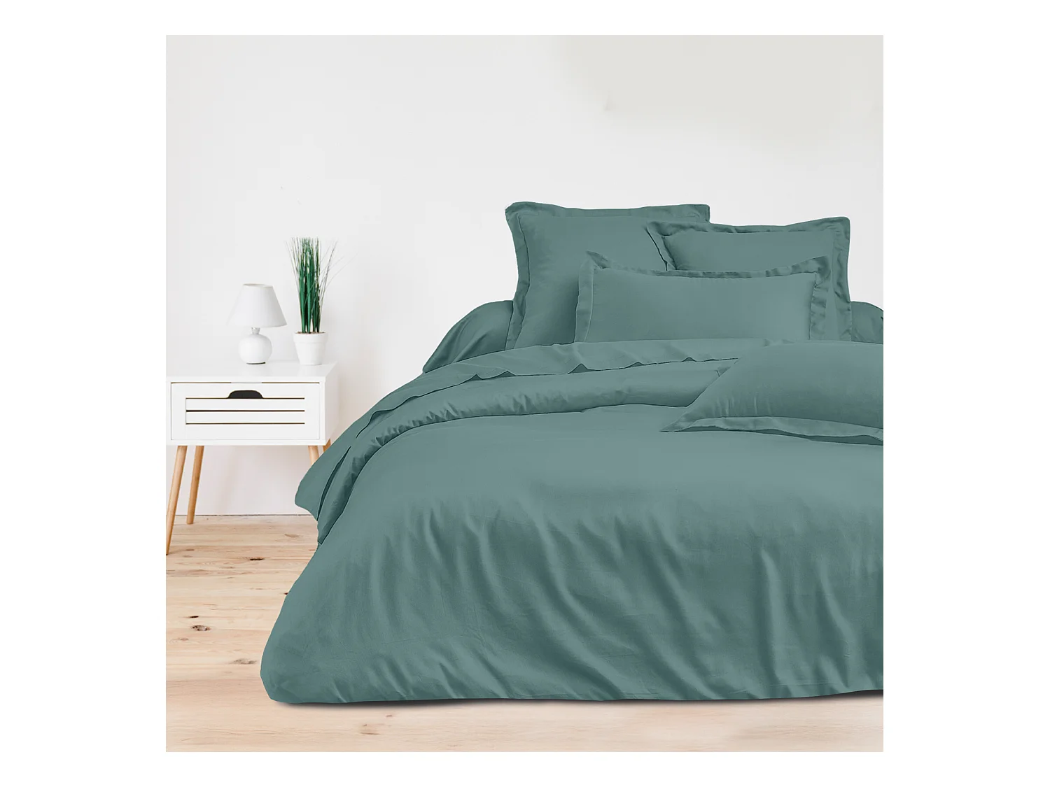 Housse de couette 200x200 cm 2 personnes satin de coton