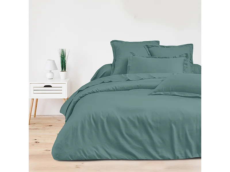 Bettbezug für 2 Personen aus Baumwollsatin 200x200 cm