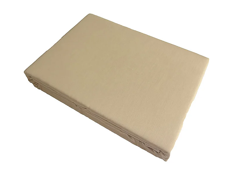 Sábana encimera satén de algodón beige