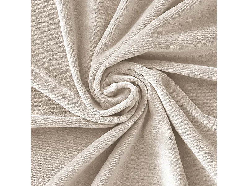 Rideau ajustable 140 x 270 cm velours de coton écru - MIRABEL