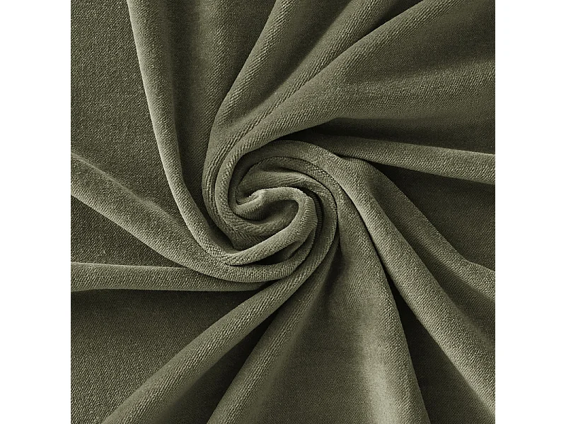 Rideau ajustable 140 x 270 cm velours de coton vert - MIRABEL