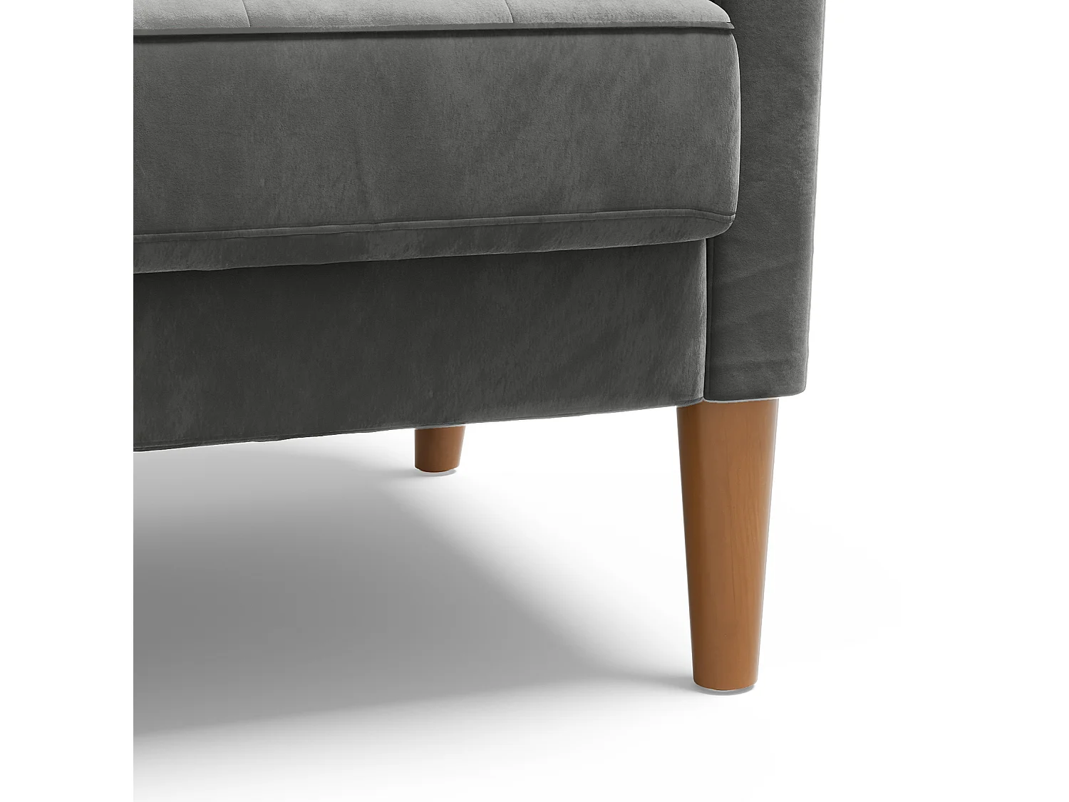 Canapé à 2 Places Scandinave,Mini Canapé à Bras Roulés en Velours Loveseat,Fauteuil Salon avec Accoudoirs,121x77x87cm - Gris