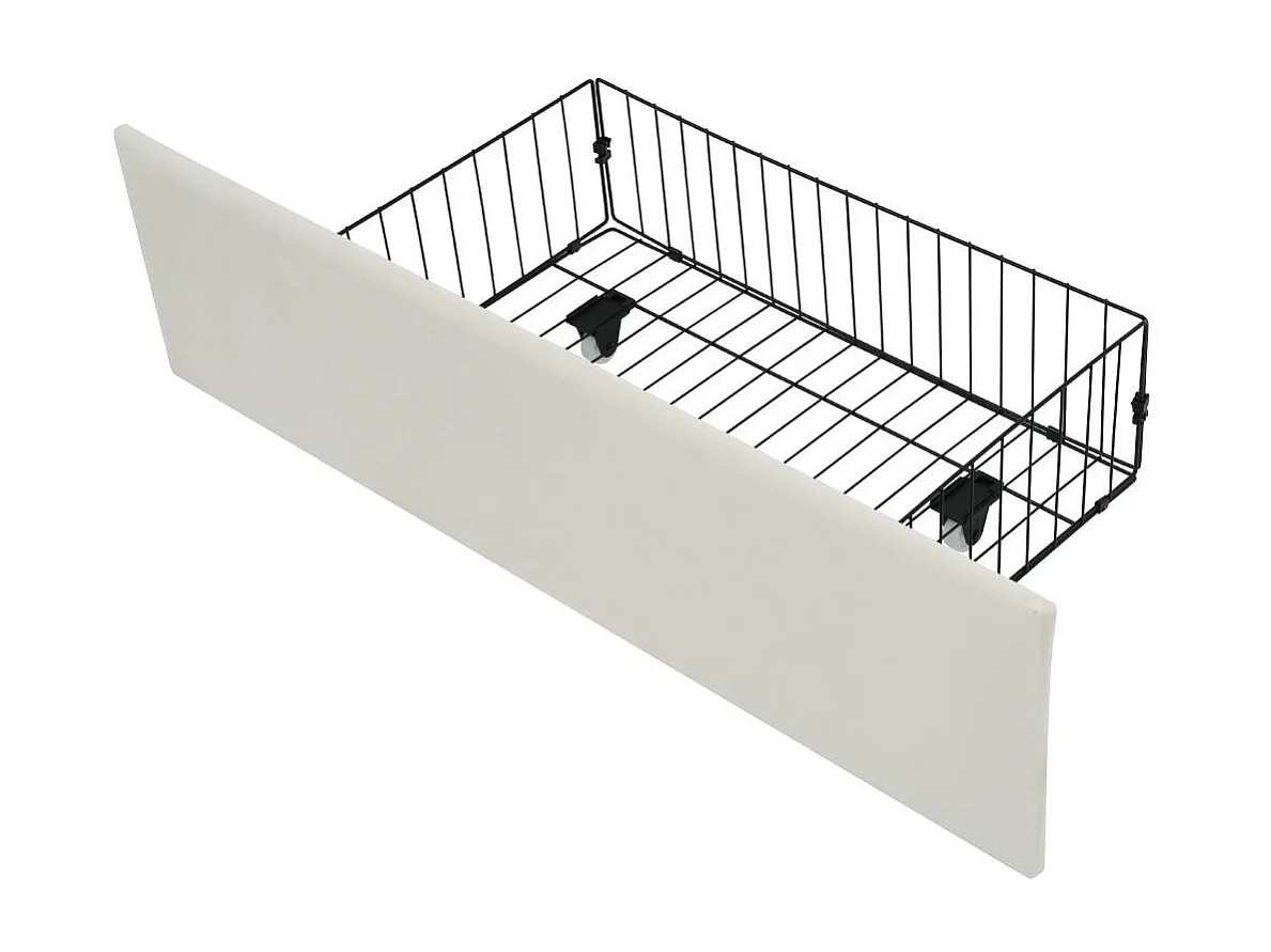 Lit avec tiroirs Lit 140×200 cm Lit adulte Lit double avec APP-Control LED blanc