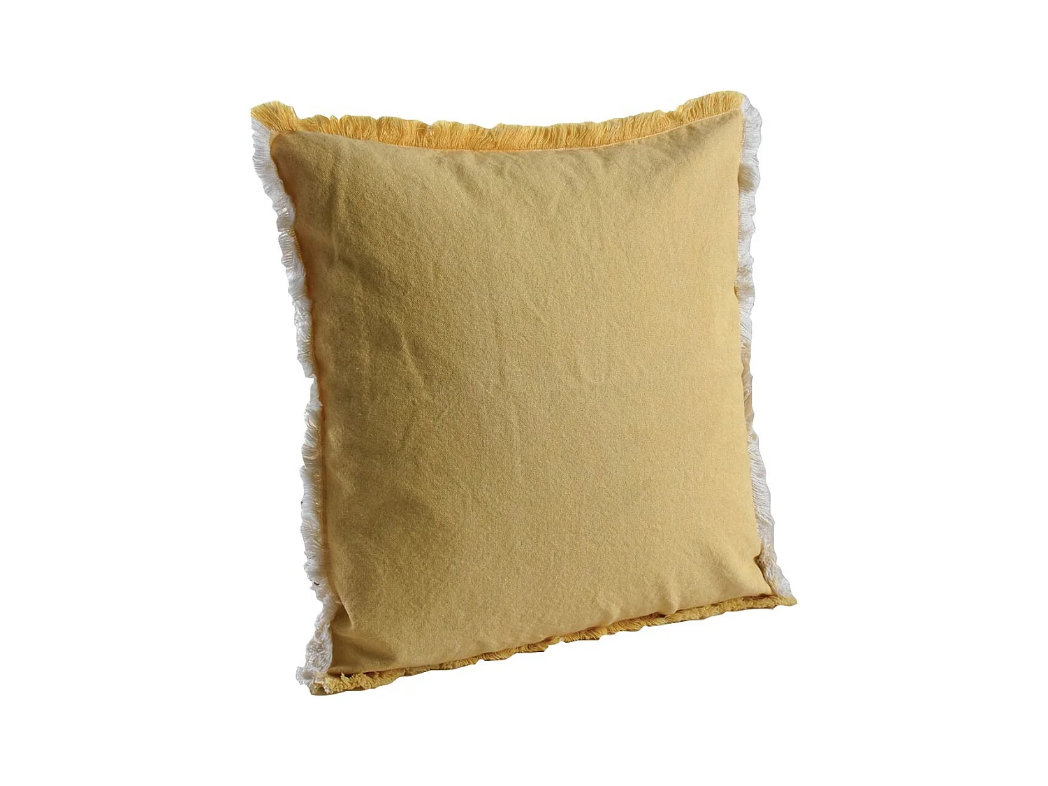 Coussin en coton avec franges