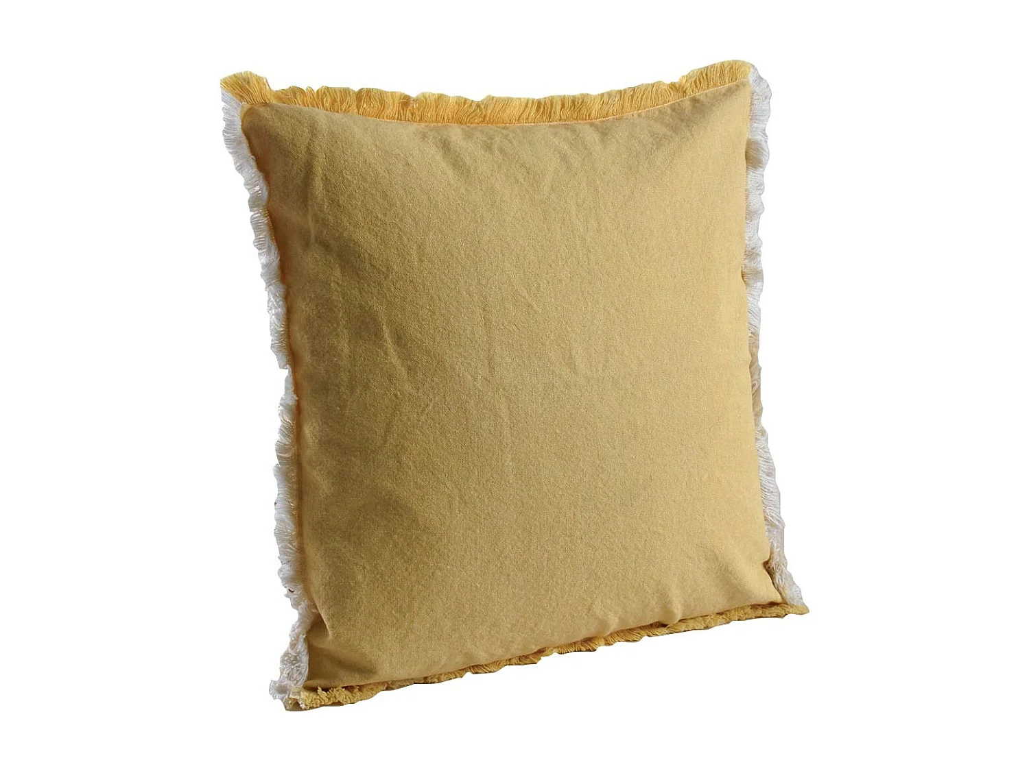 Coussin en coton avec franges