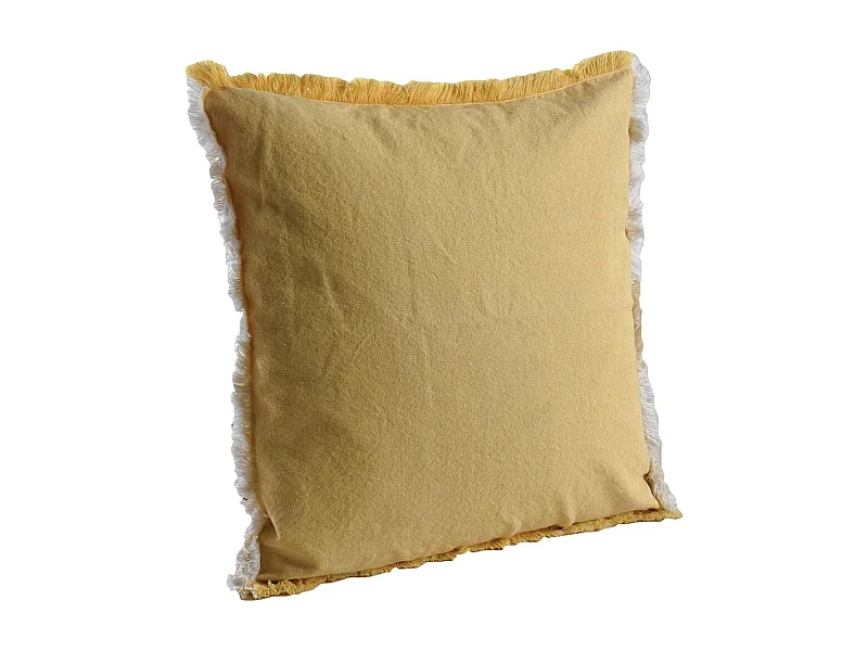 Coussin en coton avec franges