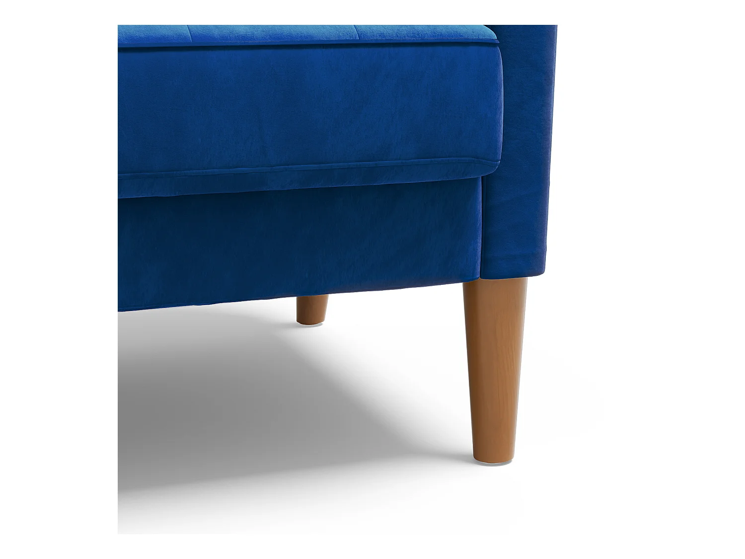 Canapé à 2 Places Scandinave,Mini Canapé à Bras Roulés en Velours Loveseat,Fauteuil Salon avec Accoudoirs,121x77x87cm - Bleu