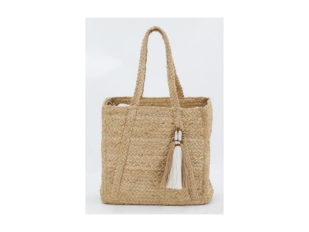 Sac rectangulaire en jute naturel