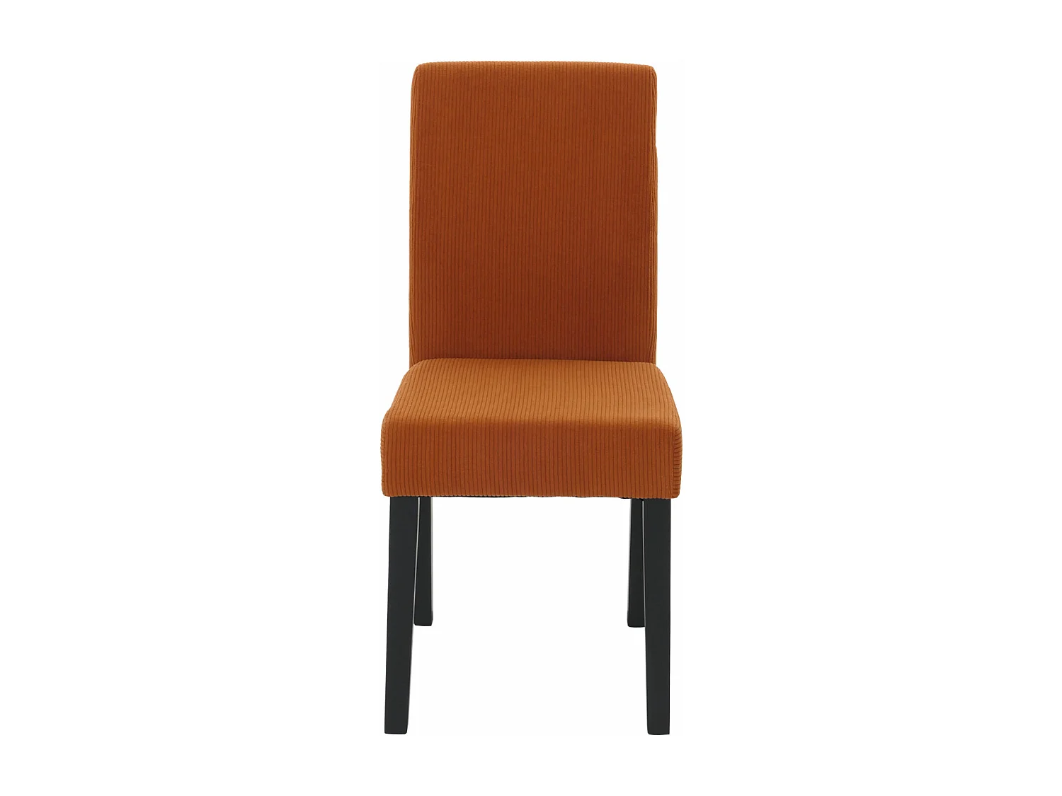 Chaise de salle à manger Littau Velours (lot de 4),  terracotta, pieds foncés