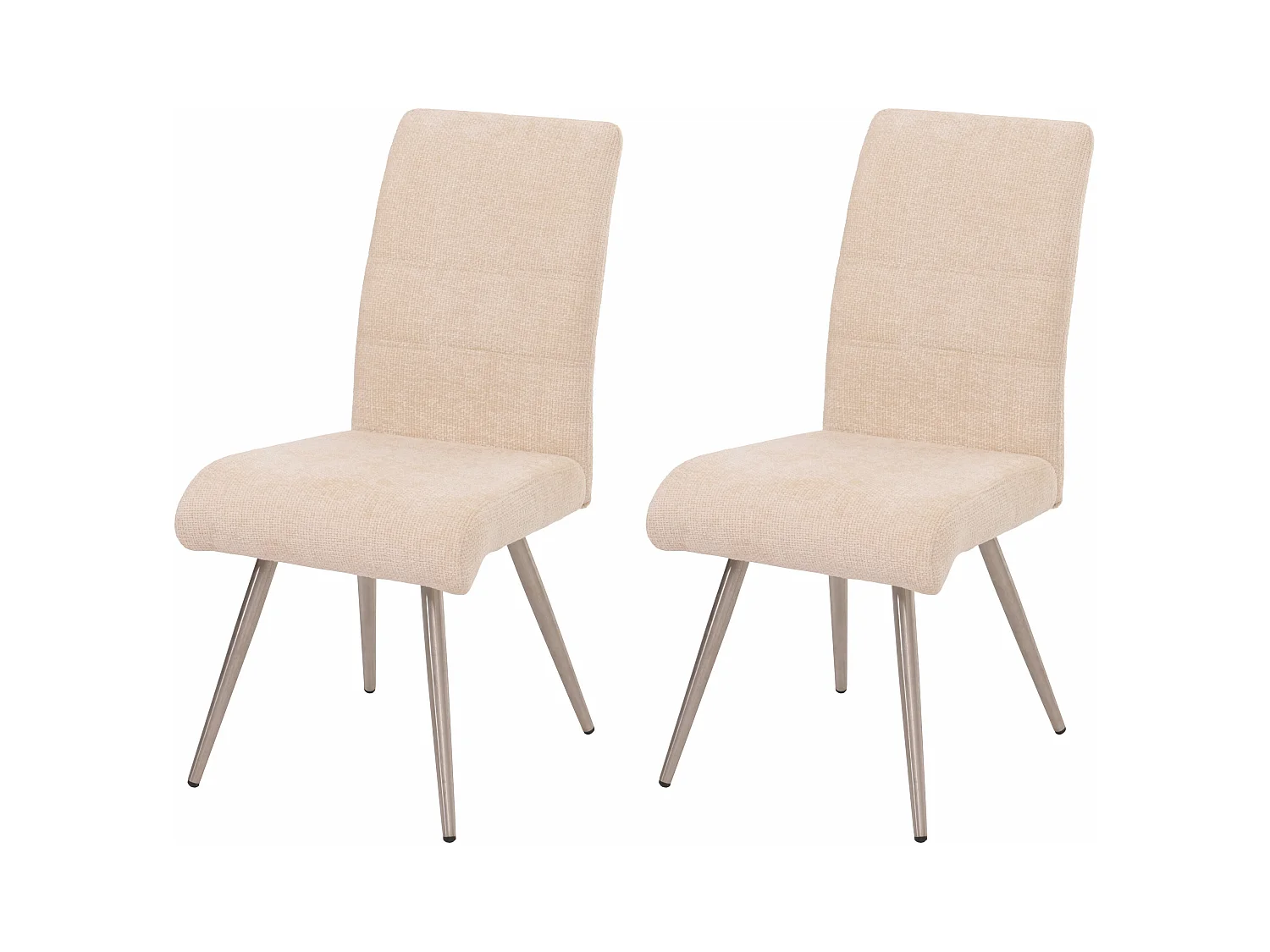 Chaise de salle à manger MCW-G55 (lot de 2),  crème