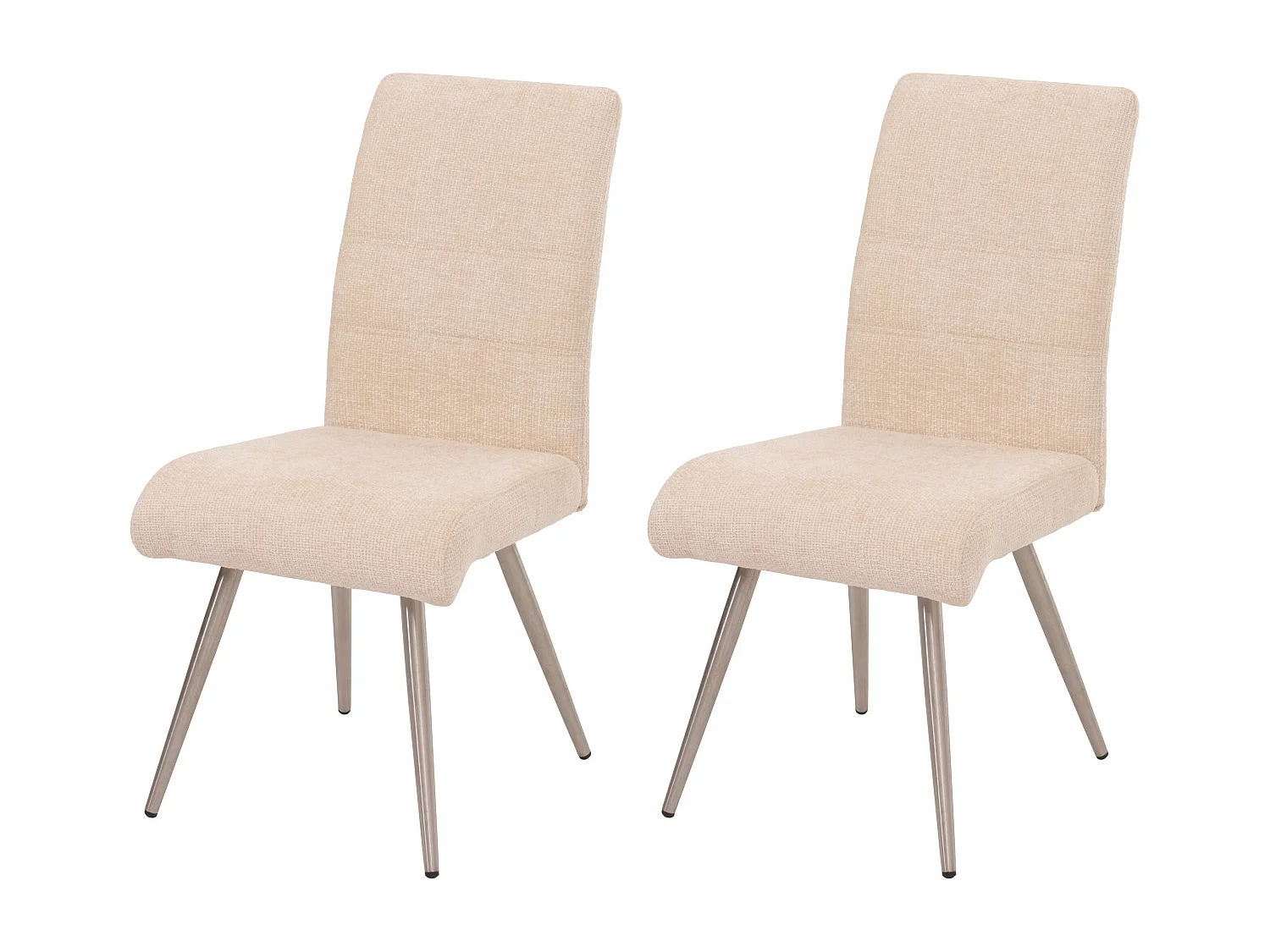 Chaise de salle à manger MCW-G55 (lot de 2),  crème