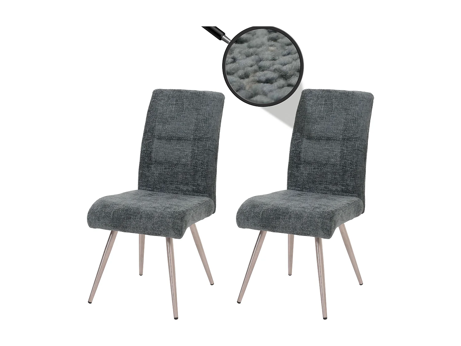 Chaise de salle à manger MCW-G55 (lot de 2),  bleu-vert