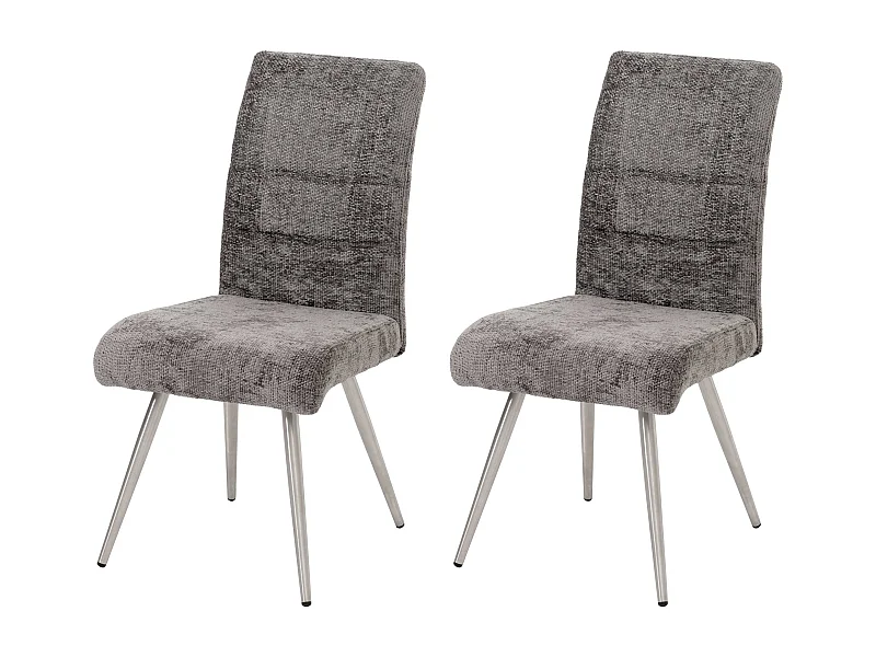 Chaise de salle à manger MCW-G55 (lot de 2),  gris foncé