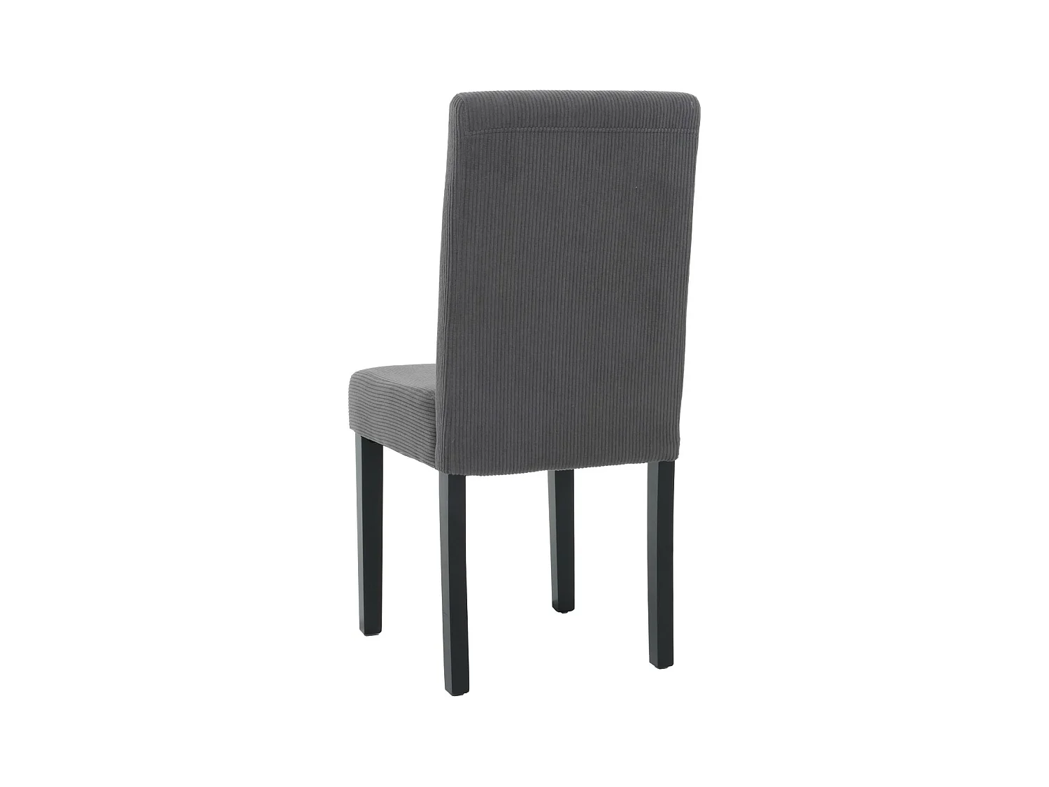 Chaise de salle à manger Littau Velours (lot de 4),  gris foncé, pieds foncés