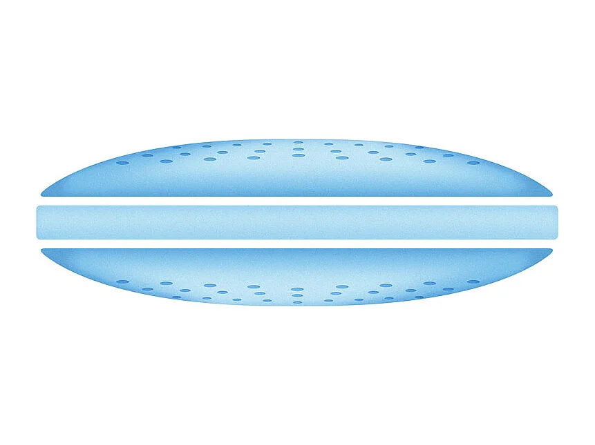 Oreiller ajustable 65 x 45 cm avec mousse à de mémoire de forme - MOON