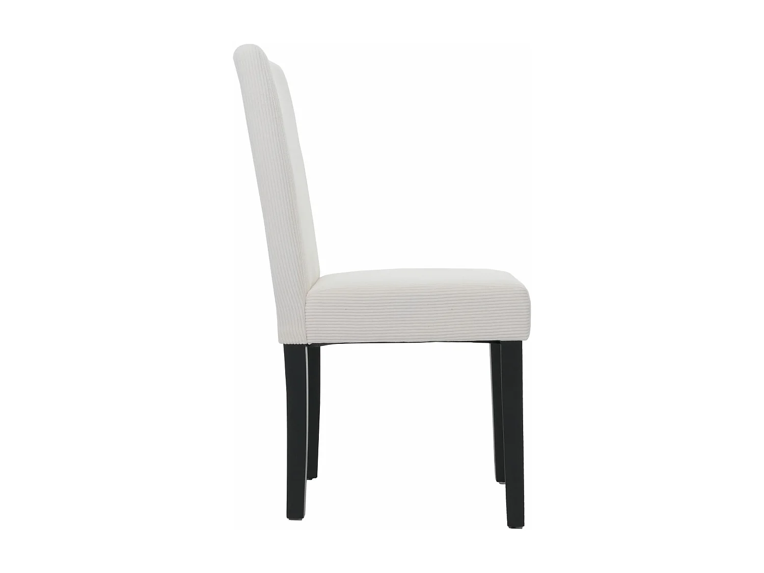 Eetkamerstoel Littau Cord (set van 4),  crème, donkere poten