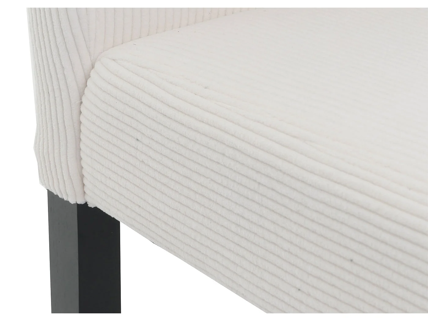 Eetkamerstoel Littau Cord (set van 4),  crème, donkere poten