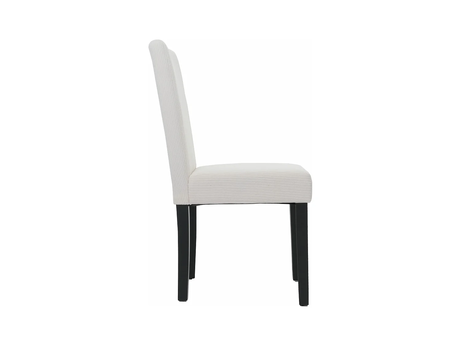 Chaise de salle à manger Littau Velours (lot de 4),  crème, pieds foncés