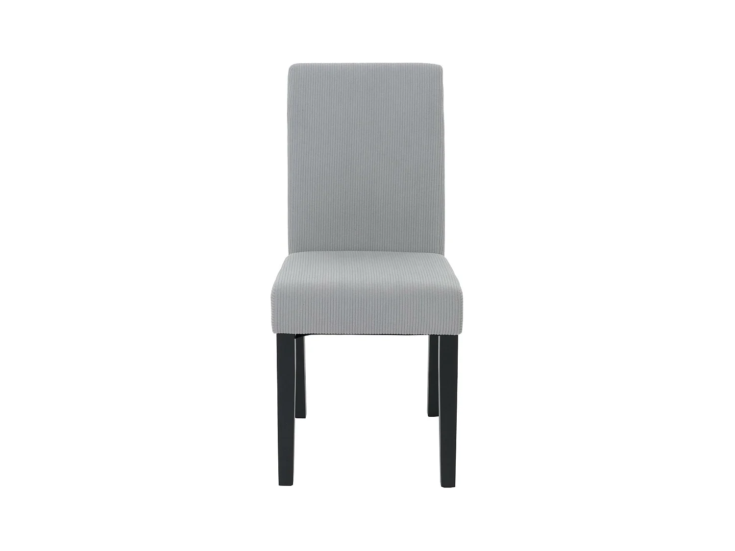 Chaise de salle à manger Littau Velours (lot de 4),  gris clair, pieds foncés