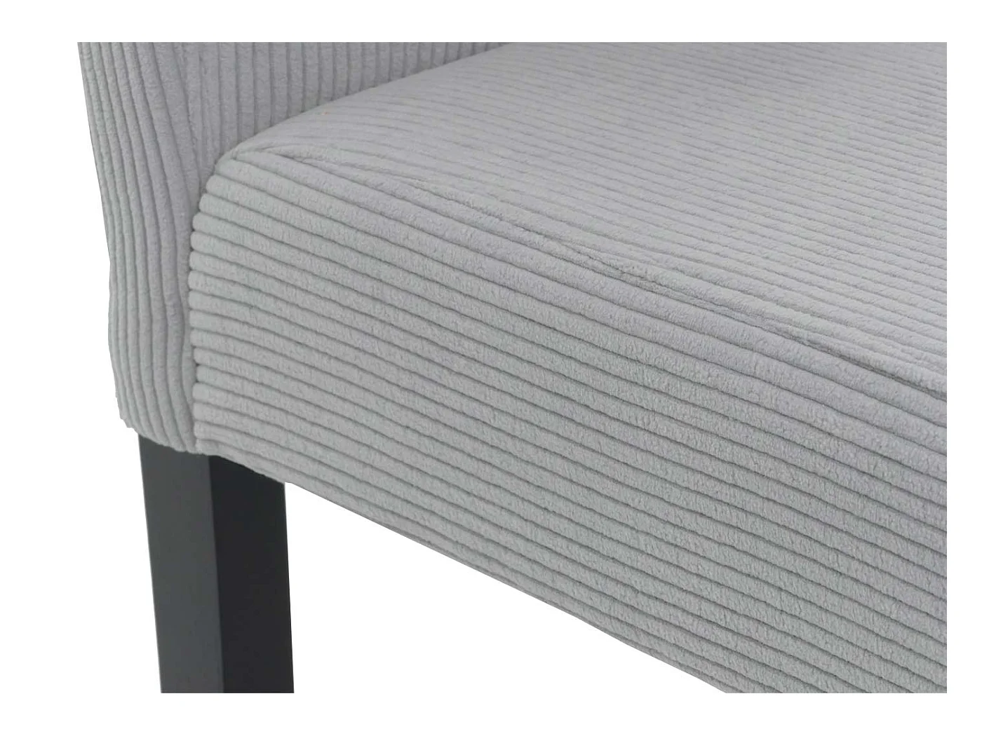 Chaise de salle à manger Littau Velours (lot de 4),  gris clair, pieds foncés