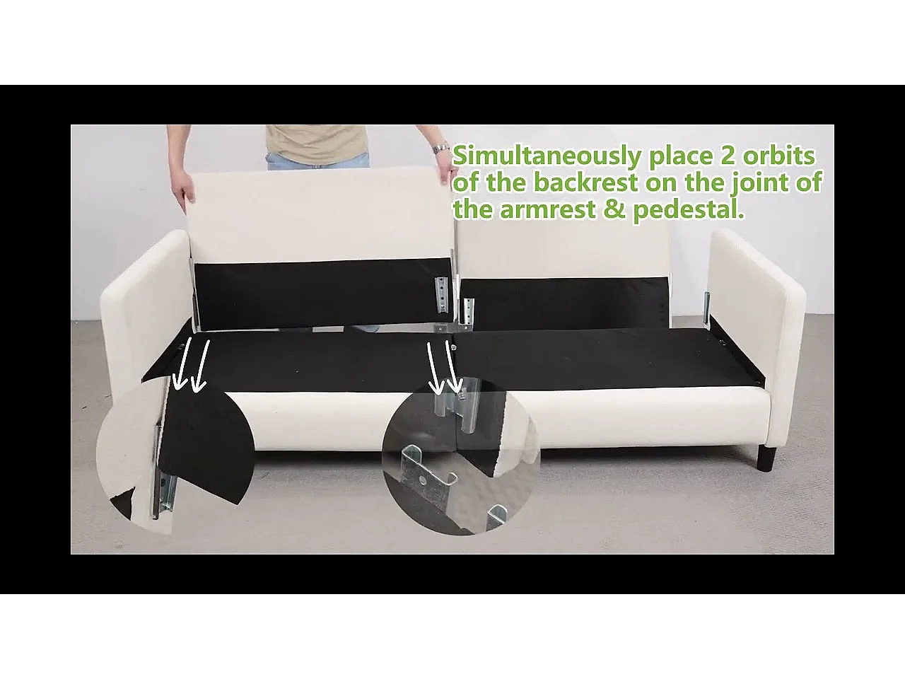 3-zitsbank van teddyfluweel, grote comfortabele rechte bank van massief hout, loveseat met armleuningen, 210 x 79 x 89 cm - Bruin